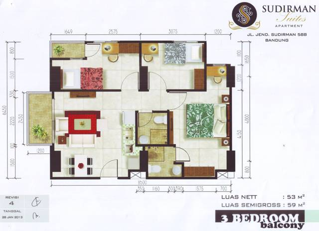 30 Contoh Desain Interior Apartemen 2 Bedroom - Desain Id