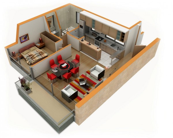 30 Contoh Desain Interior Apartemen 2 Bedroom - Desain Id