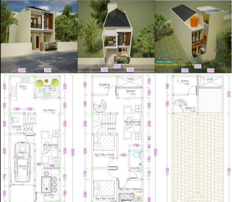 30 Inspirasi Desain Rumah 5 X 15 Terbaik Desain Id