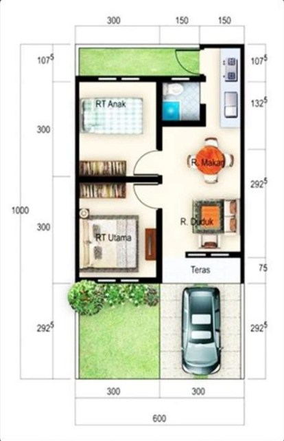 Desain Rumah 6 X 10 Sederhana - Desain Id