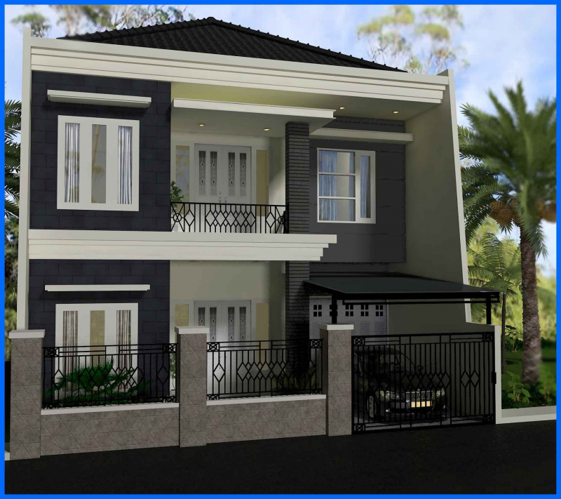 26 Inspirasi Desain Rumah 2 Lantai 6 x 10 Minimalis Modern - Desain id