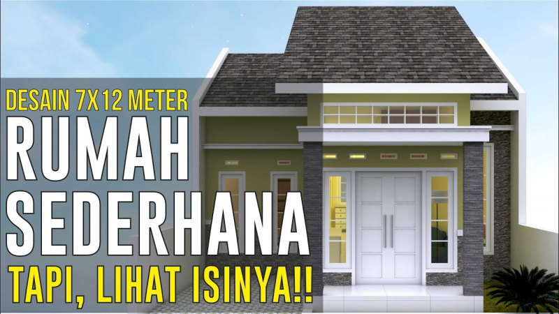 30 Ide Desain Rumah 7x12 Meter Terbaru - Desain id