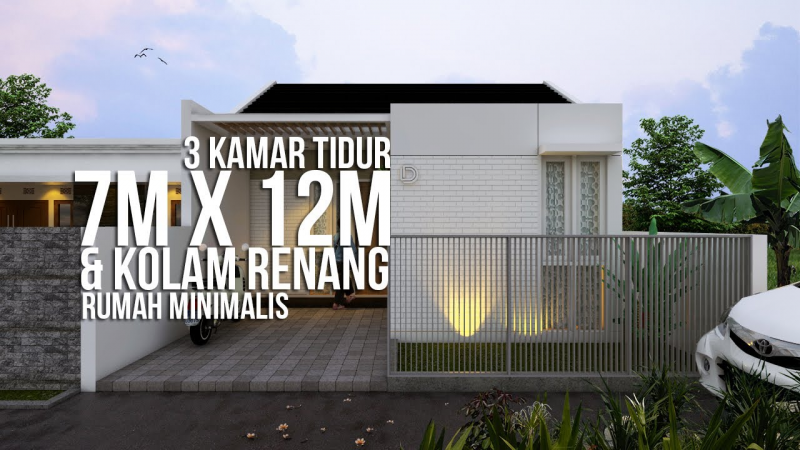 30 Ide Desain Rumah 7x12 Meter Terbaru - Desain id