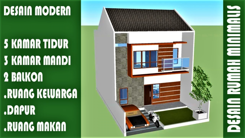 30 Ide Desain Rumah 7x12 Meter Terbaru - Desain id