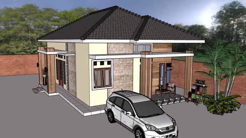 30 Ide Desain Rumah 7x12 Meter Terbaru - Desain id