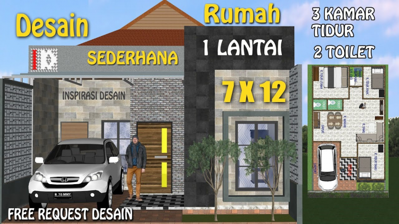 Sketsa Desain Rumah 7x12 Desain Id