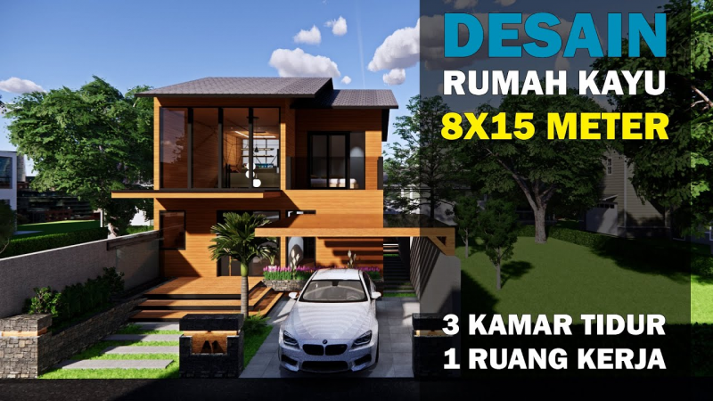 30 Contoh Desain Rumah 8x15 Meter Minimalis Modern Desain Id