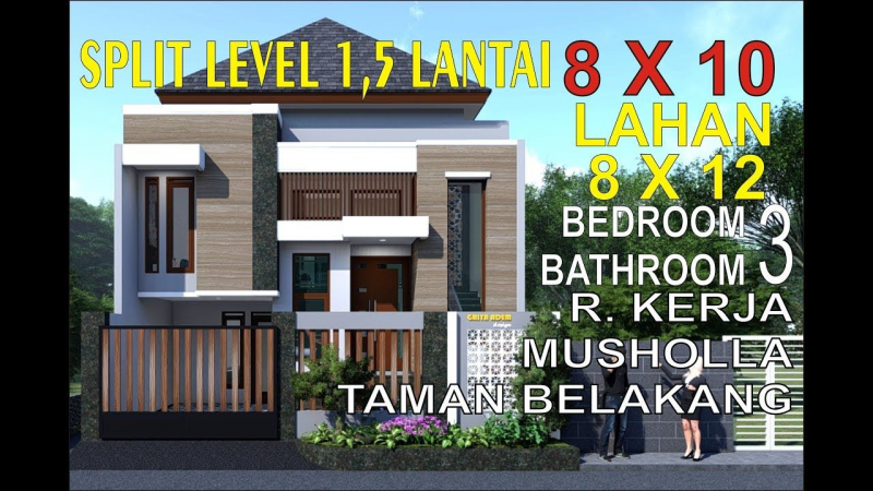 29 Contoh Desain Rumah 8x10 Meter Minimalis Dan Modern Desain Id 