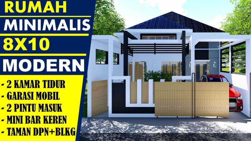 29 Contoh Desain Rumah 8x10 Meter Minimalis Dan Modern - Desain Id