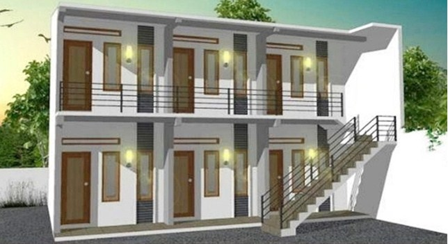 30 Contoh Desain Rumah Kost 2 Lantai Terbaru - Desain Id