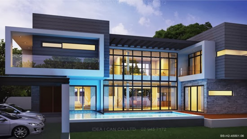 Desain Rumah Mewah Minimalis Modern Lantai Desain Id