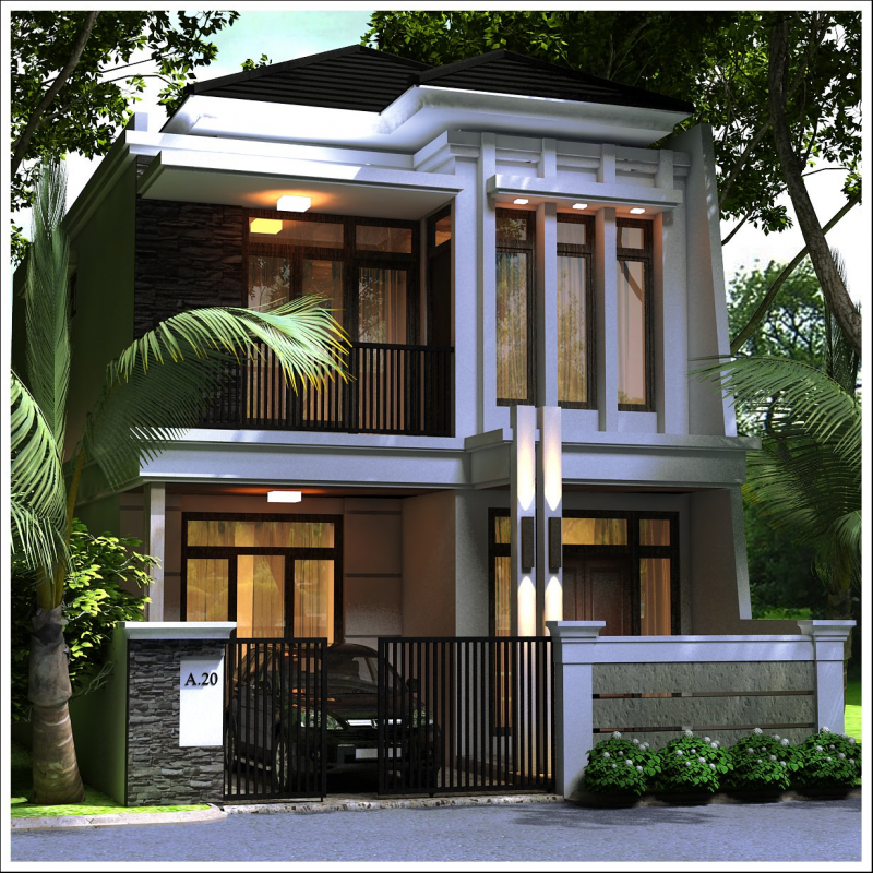 Sketsa Desain Rumah Minimalis Modern 2 Lantai - Desain Id