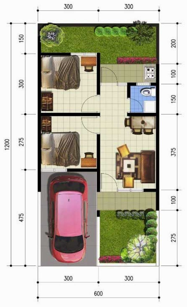 Desain Rumah Taman Keluarga - Desain id