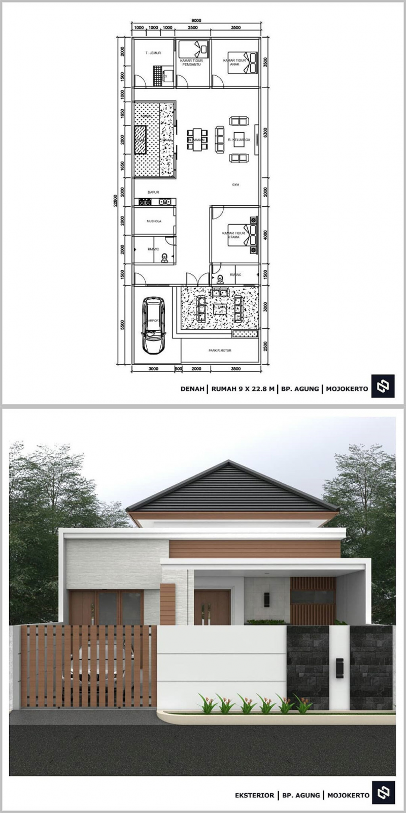 30 Inspirasi Desain Rumah Minimalis 3 Kamar 1 Mushola Desain Id