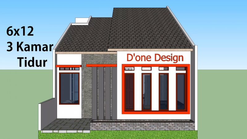 30 Desain Rumah Sederhana 6x12 Minimalis Terbaru - Desain Id