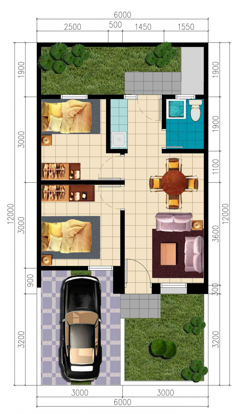 30 Ide Untuk Desain Rumah Type 45 Yang Bikin Betah - Desain id