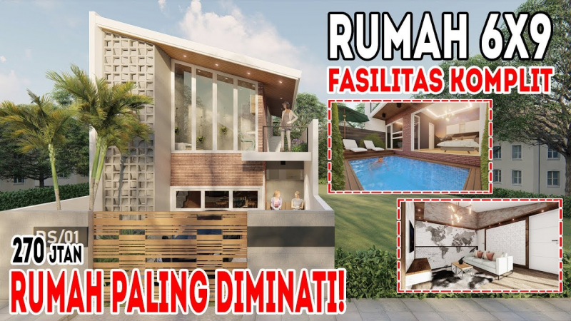 Foto Desain Rumah Ukuran 6x9 3 Kamar Tidur Desain Id