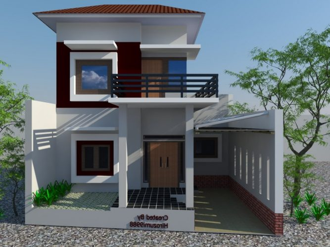 Garasi Samping Rumah Tanpa Atap Depan - Desain id